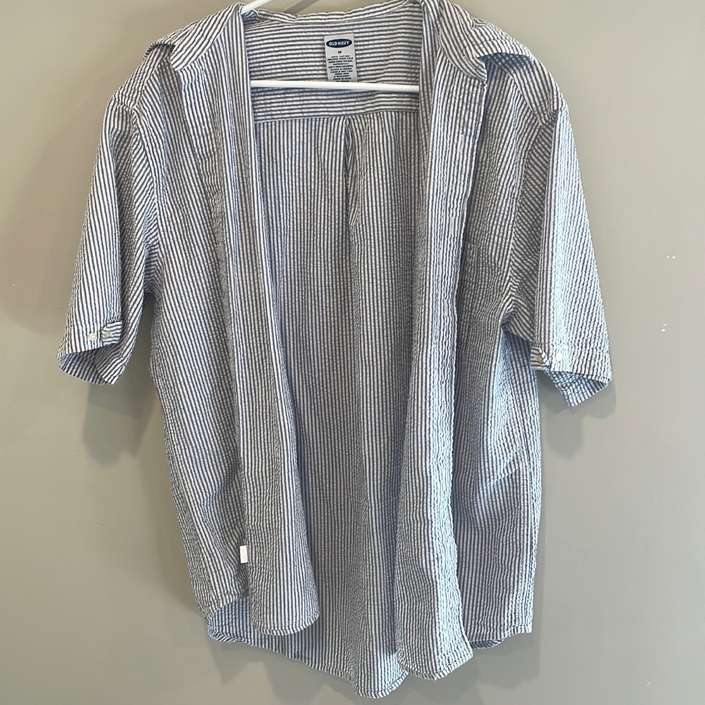 Cotton textured button up